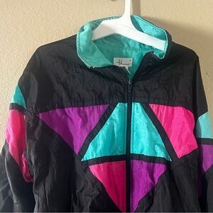Vintage BOC Teal and Black Windbreaker